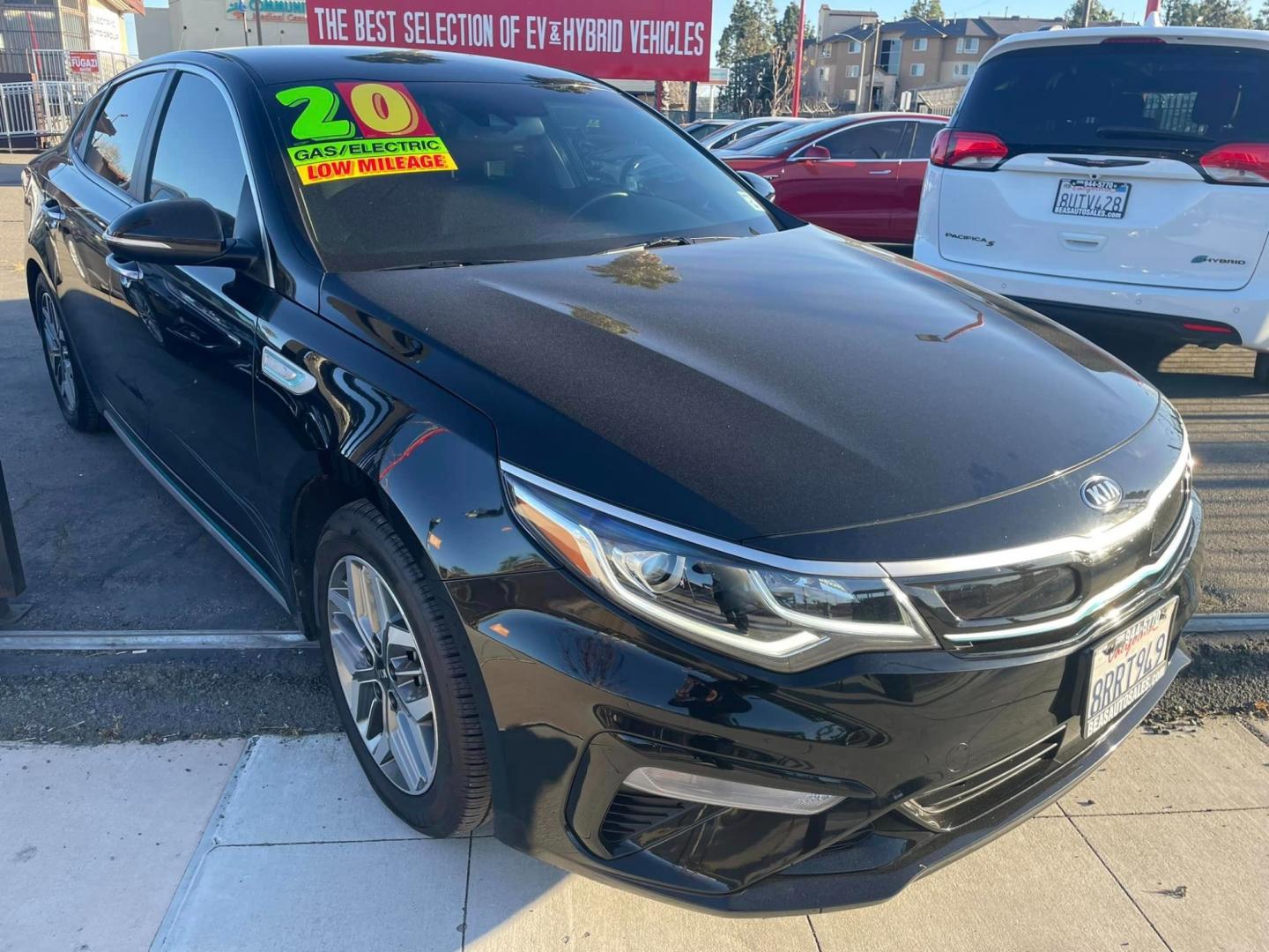 2020 BLACK /BLACK Kia Optima Hybrid (KNAGV4LDXL5) , located at 744 E Miner Ave, Stockton, CA, 95202, (209) 944-5770, 37.956863, -121.282082 - PLUS TAXES AND FEES - Photo#1